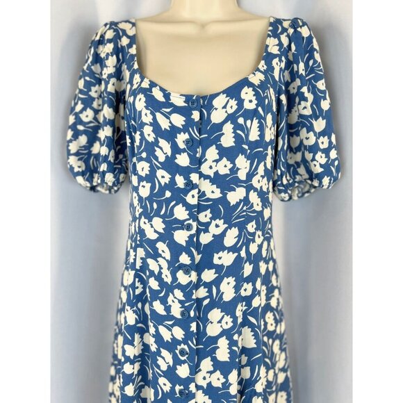 Reformation Beechwood Floral Midi Dress in Blue Tulip $248 - Picture 4 of 15